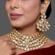 Royal Mirror Stone Bridal Choker Necklace Set with Earrings and Maang Tikka